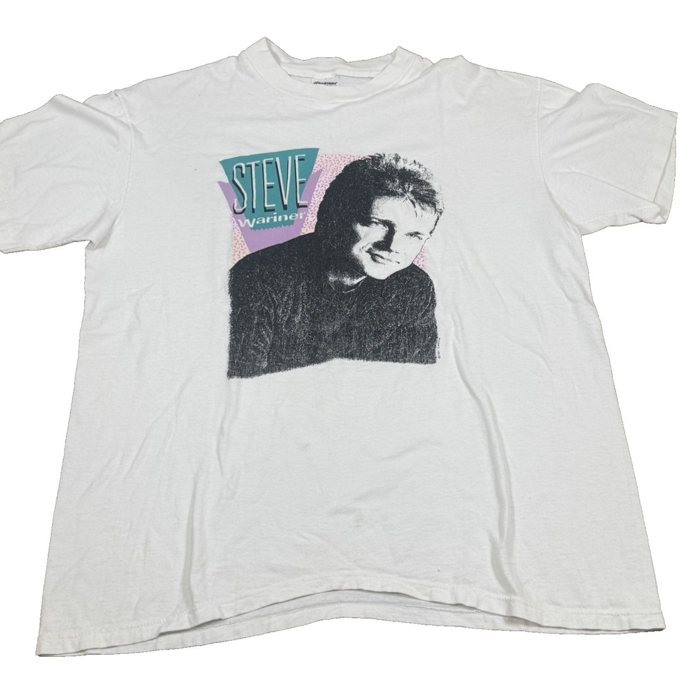Vintage 1987‎ Steve Wariner Tour T-Shirt Stedman L Made in USA Country Music Tee